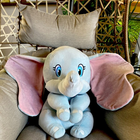 TY Disney Sparkle 16” Beanie Buddy DUMBO the Elephant Stuffed Animal LARGE Plush - Picture 2 of 6